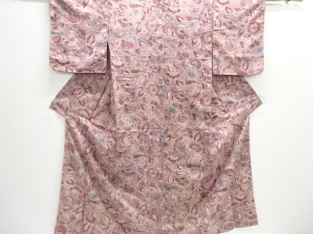 JAPANESE KIMONO / TSUMUGI / FLOWER & BUTTERFLY